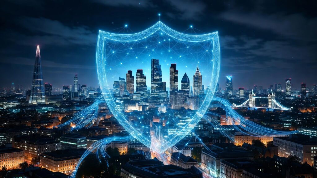 Shield in a London city